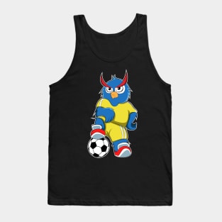 Owl as Soccer player with Soccer ball Tank Top